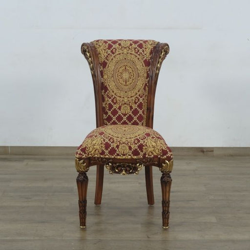 European Furniture - Veronica Dining Side Chair in Antique Dark Gold Leaf Set of 2 - 31060-SC - GreatFurnitureDeal