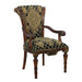 European Furniture - Veronica Dining Arm Chair in Antique Dark Gold Leaf Set of 2 - 31061-AC - GreatFurnitureDeal
