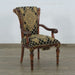 European Furniture - Veronica Dining Arm Chair in Antique Dark Gold Leaf Set of 2 - 31061-AC - GreatFurnitureDeal