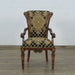 European Furniture - Veronica Dining Arm Chair in Antique Dark Gold Leaf Set of 2 - 31061-AC - GreatFurnitureDeal