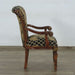 European Furniture - Veronica Dining Arm Chair in Antique Dark Gold Leaf Set of 2 - 31061-AC - GreatFurnitureDeal