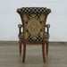 European Furniture - Veronica Dining Arm Chair in Antique Dark Gold Leaf Set of 2 - 31061-AC - GreatFurnitureDeal