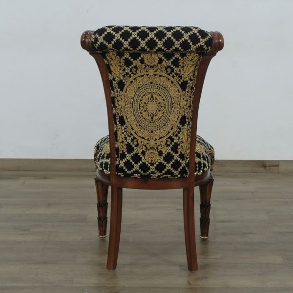 European Furniture - Veronica Dining Side Chair in Antique Dark Gold Leaf Set of 2 - 31061-SC - GreatFurnitureDeal