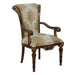 European Furniture - Veronica Dining Arm Chair in Antique Dark Gold Leaf Set of 2 - 31062-AC - GreatFurnitureDeal
