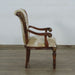 European Furniture - Veronica Dining Arm Chair in Antique Dark Gold Leaf Set of 2 - 31062-AC - GreatFurnitureDeal