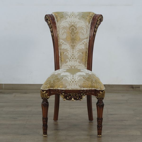 European Furniture - Veronica Dining Side Chair in Antique Dark Gold Leaf Set of 2 - 31062-SC - GreatFurnitureDeal