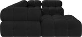 Meridian Furniture - Ames 136" Boucle Fabric Upholstered 6 Piece Modular Sectional - 611Black-Sec6A - GreatFurnitureDeal