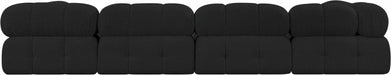Meridian Furniture - Ames 136" Boucle Fabric Upholstered 6 Piece Modular Sectional - 611Black-Sec6B - GreatFurnitureDeal