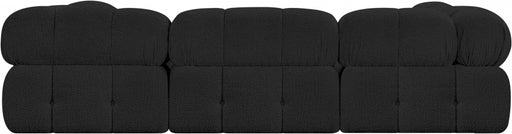 Meridian Furniture - Ames 102" Boucle Fabric Upholstered 6 Piece Modular Sectional - 611Black-Sec6C - GreatFurnitureDeal