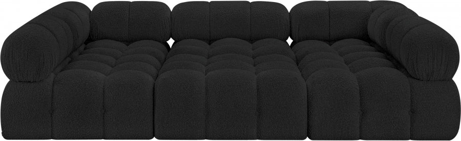 Meridian Furniture - Ames 102" Boucle Fabric Upholstered 6 Piece Modular Sectional - 611Black-Sec6C - GreatFurnitureDeal
