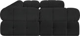 Meridian Furniture - Ames 102" Boucle Fabric Upholstered 6 Piece Modular Sectional - 611Black-Sec6C - GreatFurnitureDeal