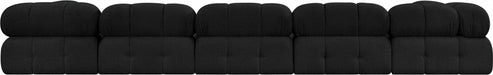 Meridian Furniture - Ames 170" Boucle Fabric Upholstered 6 Piece Modular Sectional - 611Black-Sec6E - GreatFurnitureDeal