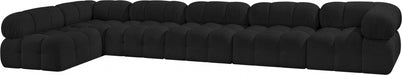 Meridian Furniture - Ames 170" Boucle Fabric Upholstered 6 Piece Modular Sectional - 611Black-Sec6E - GreatFurnitureDeal