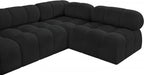 Meridian Furniture - Ames 170" Boucle Fabric Upholstered 6 Piece Modular Sectional - 611Black-Sec6E - GreatFurnitureDeal