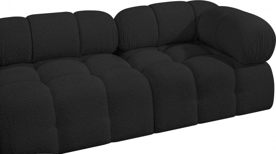 Meridian Furniture - Ames 170" Boucle Fabric Upholstered 6 Piece Modular Sectional - 611Black-Sec6E - GreatFurnitureDeal