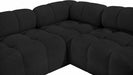 Meridian Furniture - Ames 136" Boucle Fabric Upholstered 6 Piece Modular Sectional - 611Black-Sec6F - GreatFurnitureDeal