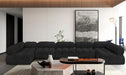 Meridian Furniture - Ames 170" Boucle Fabric Upholstered 7 Piece Modular Sectional - 611Black-Sec7A - GreatFurnitureDeal