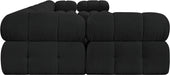 Meridian Furniture - Ames 170" Boucle Fabric Upholstered 7 Piece Modular Sectional - 611Black-Sec7A - GreatFurnitureDeal