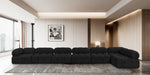 Meridian Furniture - Ames 204" Boucle Fabric Upholstered 7 Piece Modular Sectional - 611Black-Sec7C - GreatFurnitureDeal