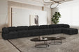Meridian Furniture - Ames 204" Boucle Fabric Upholstered 7 Piece Modular Sectional - 611Black-Sec7D - GreatFurnitureDeal