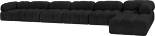 Meridian Furniture - Ames 204" Boucle Fabric Upholstered 7 Piece Modular Sectional - 611Black-Sec7D - GreatFurnitureDeal