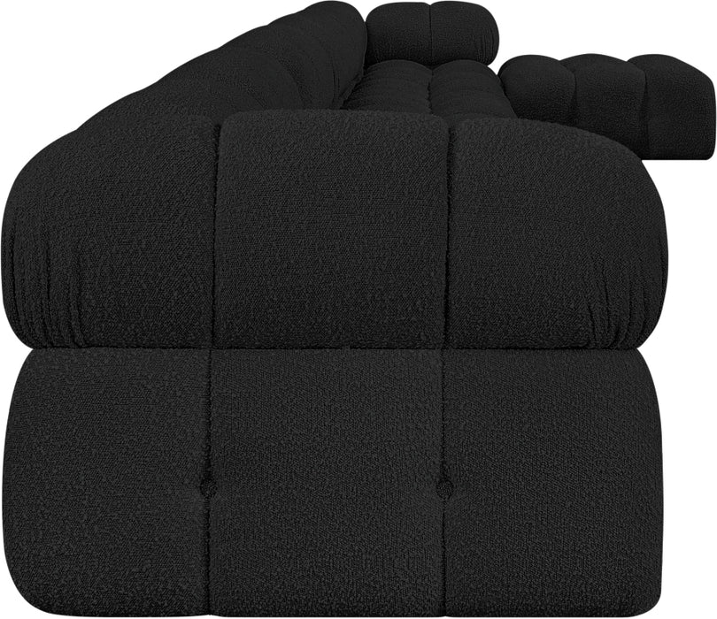 Meridian Furniture - Ames 204" Boucle Fabric Upholstered 7 Piece Modular Sectional - 611Black-Sec7D - GreatFurnitureDeal