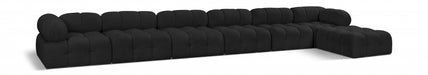 Meridian Furniture - Ames 204" Boucle Fabric Upholstered 7 Piece Modular Sectional - 611Black-Sec7D - GreatFurnitureDeal
