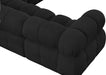 Meridian Furniture - Ames 136" Boucle Fabric Upholstered 7 Piece Modular Sectional - 611Black-Sec7E - GreatFurnitureDeal