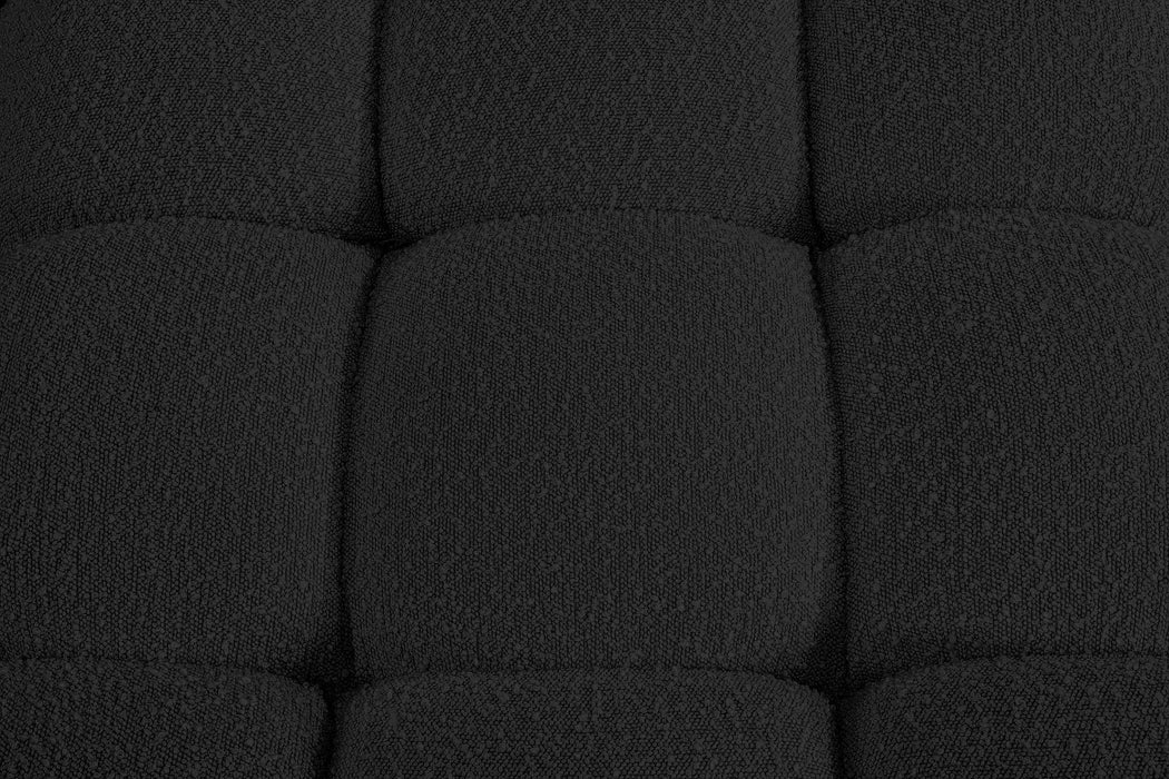 Meridian Furniture - Ames 136" Boucle Fabric Upholstered 7 Piece Modular Sectional - 611Black-Sec7E - GreatFurnitureDeal