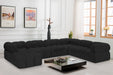 Meridian Furniture - Ames 136" Boucle Fabric Upholstered 7 Piece Modular Sectional - 611Black-Sec7E - GreatFurnitureDeal