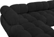 Meridian Furniture - Ames 136" Boucle Fabric Upholstered 7 Piece Modular Sectional - 611Black-Sec7E - GreatFurnitureDeal