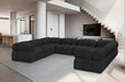 Meridian Furniture - Ames 136" Boucle Fabric Upholstered 8 Piece Modular Sectional Sofa - 611Black-Sec8A - GreatFurnitureDeal