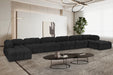 Meridian Furniture - Ames 204" Boucle Fabric Upholstered 8 Piece Modular Sectional - 611Black-Sec8B - GreatFurnitureDeal