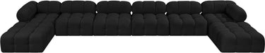 Meridian Furniture - Ames 204" Boucle Fabric Upholstered 8 Piece Modular Sectional - 611Black-Sec8B - GreatFurnitureDeal