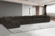 Meridian Furniture - Ames 170" Boucle Fabric Upholstered 6 Piece Modular Sectional - 611Brown-Sec6E - GreatFurnitureDeal