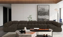 Meridian Furniture - Ames 170" Boucle Fabric Upholstered 7 Piece Modular Sectional - 611Brown-Sec7A - GreatFurnitureDeal