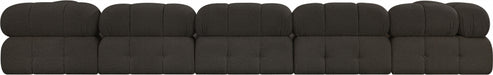 Meridian Furniture - Ames 170" Boucle Fabric Upholstered 7 Piece Modular Sectional - 611Brown-Sec7A - GreatFurnitureDeal