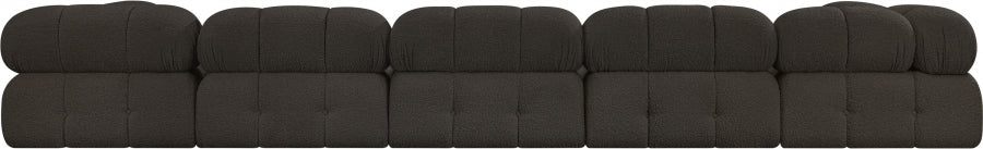 Meridian Furniture - Ames 170" Boucle Fabric Upholstered 7 Piece Modular Sectional - 611Brown-Sec7A - GreatFurnitureDeal