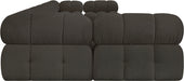 Meridian Furniture - Ames 170" Boucle Fabric Upholstered 7 Piece Modular Sectional - 611Brown-Sec7A - GreatFurnitureDeal