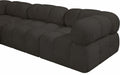 Meridian Furniture - Ames 170" Boucle Fabric Upholstered 7 Piece Modular Sectional - 611Brown-Sec7A - GreatFurnitureDeal