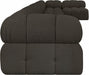 Meridian Furniture - Ames 204" Boucle Fabric Upholstered 7 Piece Modular Sectional - 611Brown-Sec7C - GreatFurnitureDeal