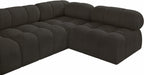 Meridian Furniture - Ames 204" Boucle Fabric Upholstered 7 Piece Modular Sectional - 611Brown-Sec7C - GreatFurnitureDeal