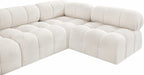 Meridian Furniture - Ames 136" Boucle Fabric Upholstered 6 Piece Modular Sectional - 611Cream-Sec6A - GreatFurnitureDeal