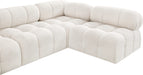Meridian Furniture - Ames 136" Boucle Fabric Upholstered 6 Piece Modular Sectional - 611Cream-Sec6A - GreatFurnitureDeal