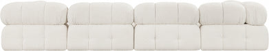 Meridian Furniture - Ames 136" Boucle Fabric Upholstered 6 Piece Modular Sectional - 611Cream-Sec6A - GreatFurnitureDeal