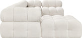 Meridian Furniture - Ames 136" Boucle Fabric Upholstered 6 Piece Modular Sectional - 611Cream-Sec6A - GreatFurnitureDeal