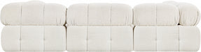 Meridian Furniture - Ames 102" Boucle Fabric Upholstered 6 Piece Modular Sectional - 611Cream-Sec6C - GreatFurnitureDeal