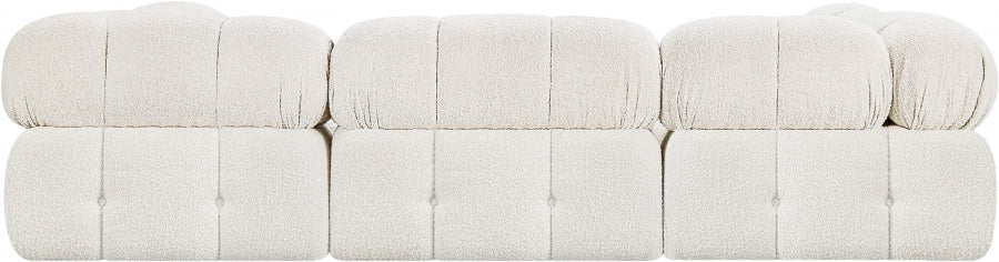 Meridian Furniture - Ames 102" Boucle Fabric Upholstered 6 Piece Modular Sectional - 611Cream-Sec6C - GreatFurnitureDeal