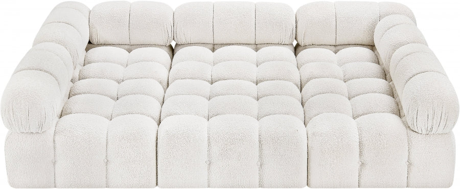 Meridian Furniture - Ames 102" Boucle Fabric Upholstered 6 Piece Modular Sectional - 611Cream-Sec6C - GreatFurnitureDeal