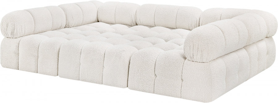 Meridian Furniture - Ames 102" Boucle Fabric Upholstered 6 Piece Modular Sectional - 611Cream-Sec6C - GreatFurnitureDeal